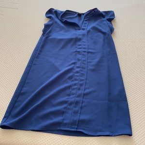 Blue ruffle sleeve dress